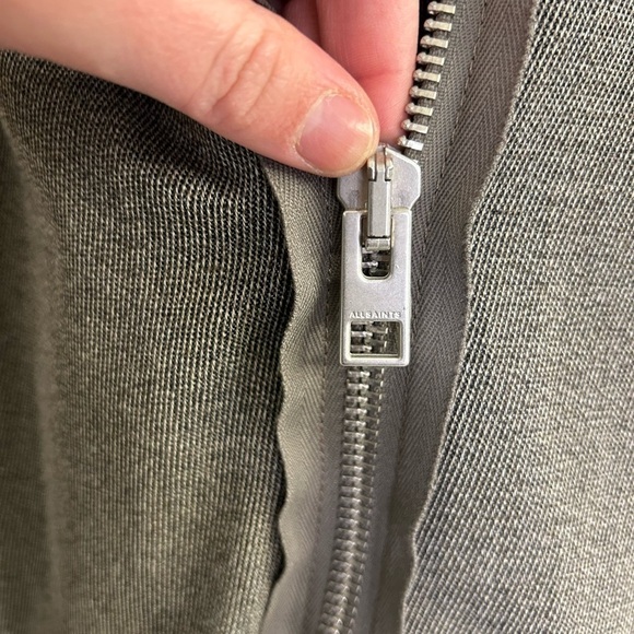 All Saints Zulia Biker Jacket/coat in Khaki Green US 6 trendy designer - Picture 11 of 11